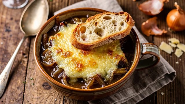 Sopa de cebolla francesa