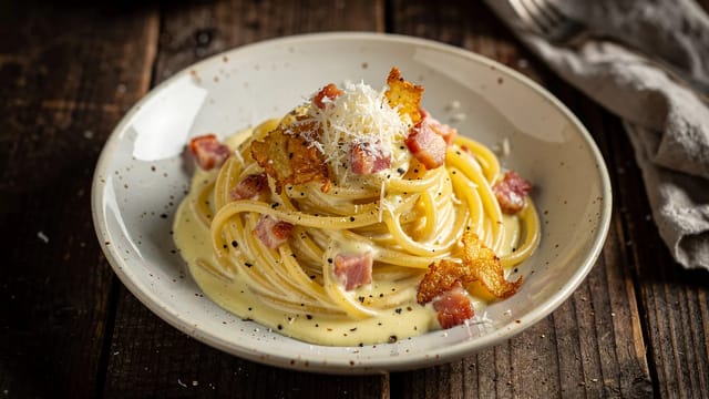 Espaguetis a la carbonara
