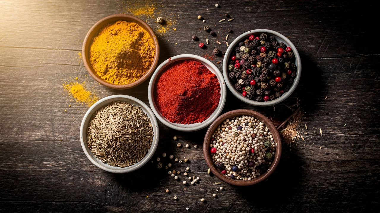 Especias esenciales para cocinar en casa: monta tu coleccion con cabeza